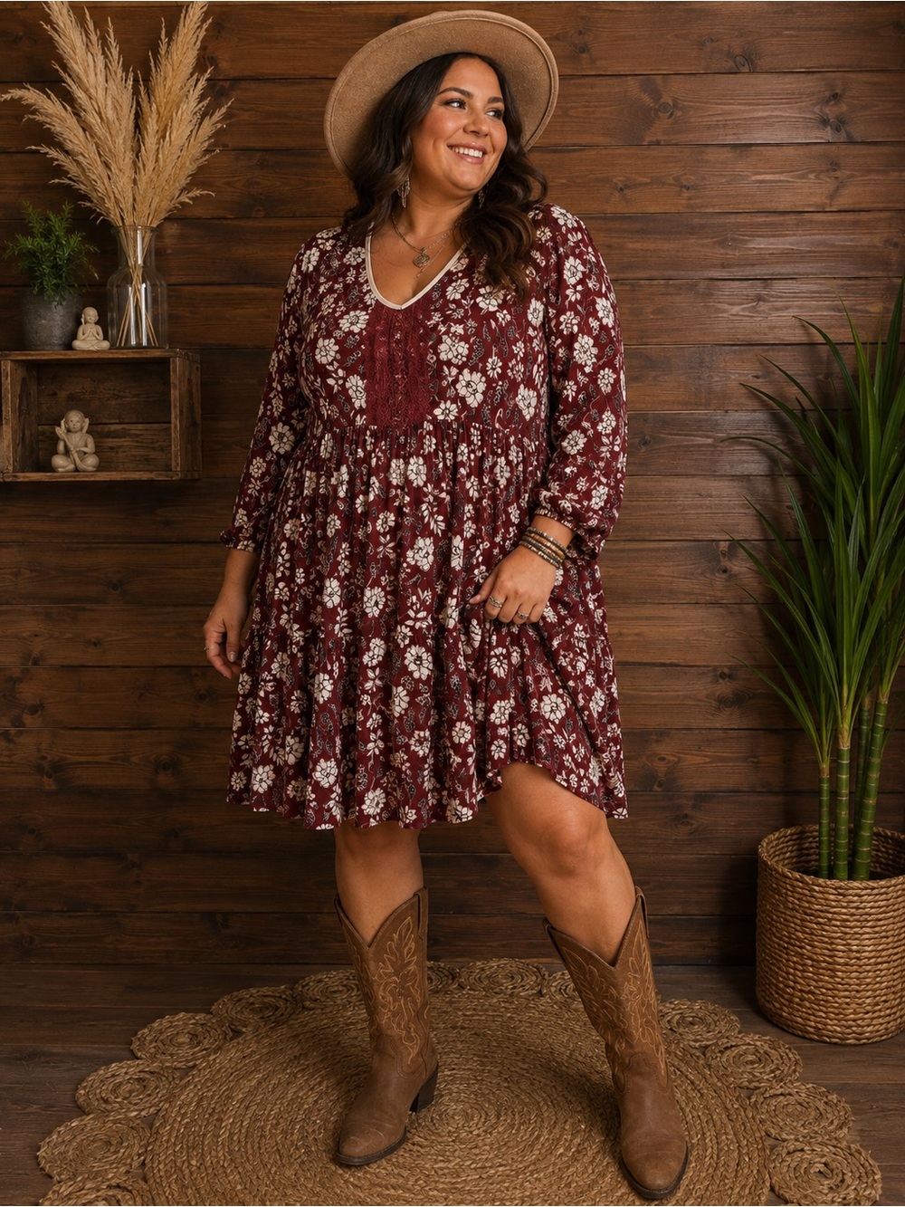 Torrid floral midi dress Sz. 0 16/18